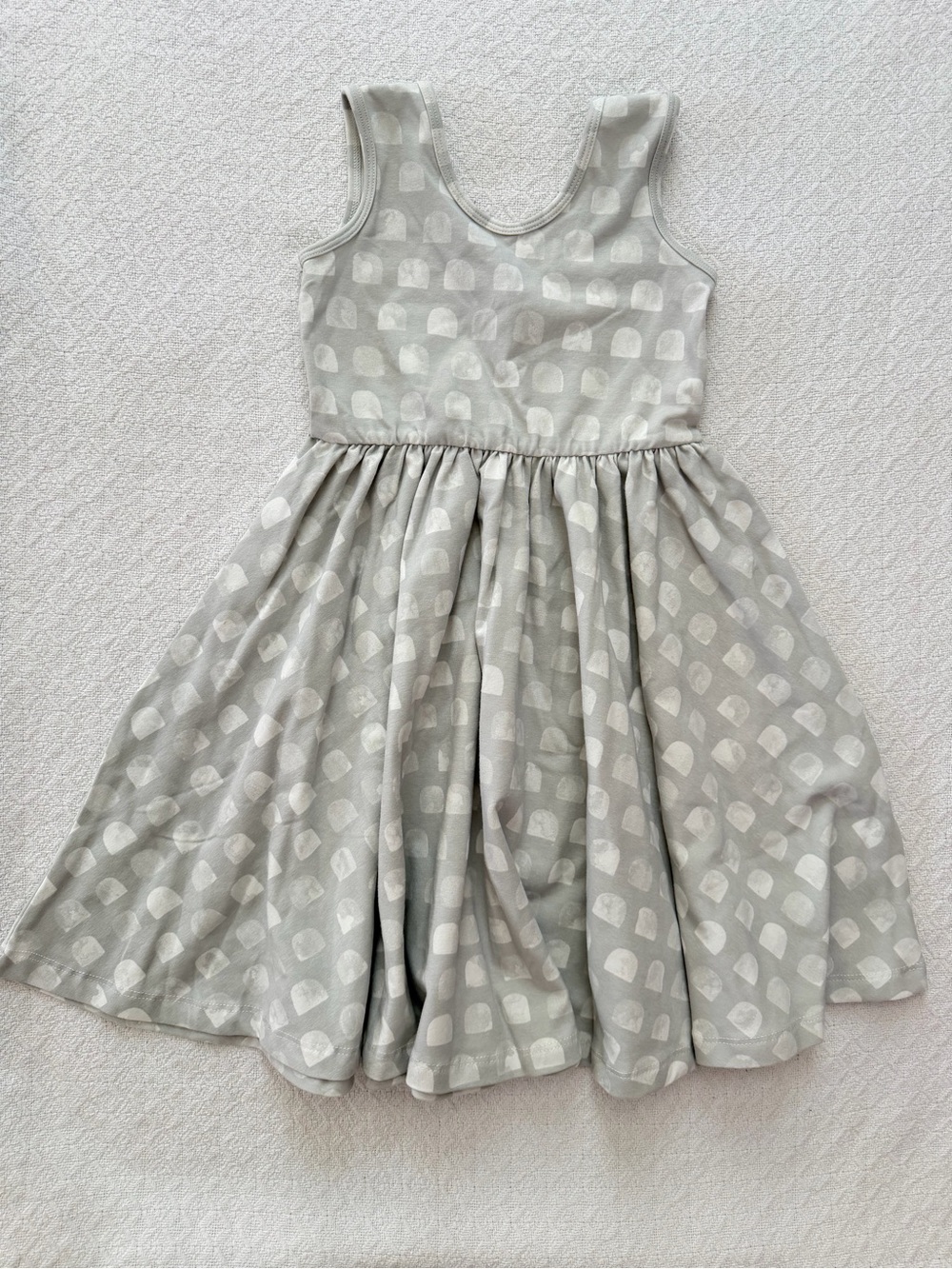 Alice + Ames Light Gray Sleeveless Patterned Twirl Dress - Picture 1 of 4